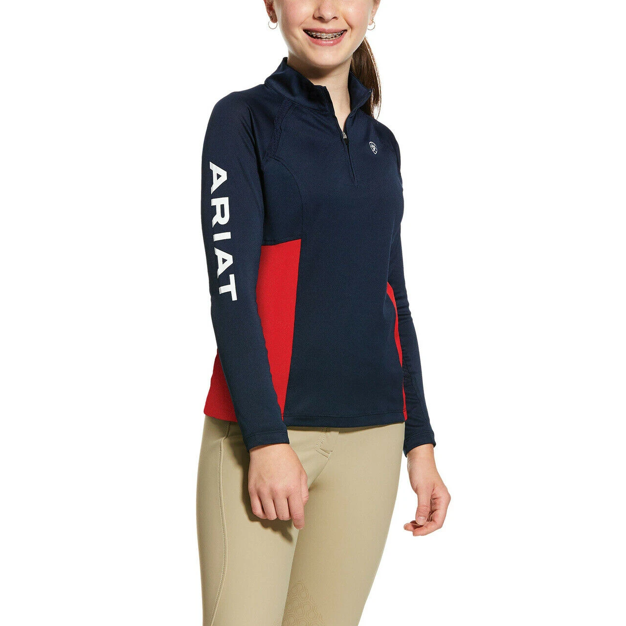 Ariat® Kids Navy Sunstopper Team 2.0 1/4 Zip Baselayer 10031006 1 Ariat® Kids Navy Sunstopper Team 2.0 1/4 Zip Baselayer 10031006