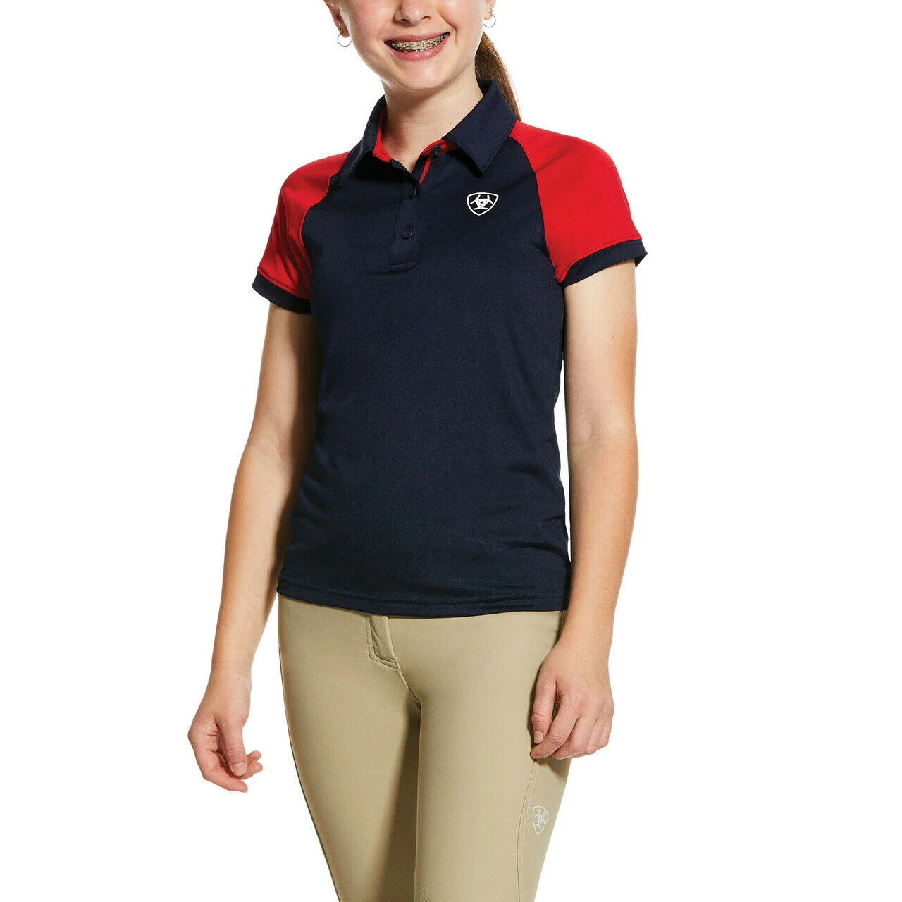 Ariat® Kids Navy Team 3.0Polo Shirt 10030461 1 Ariat® Kids Navy Team 3.0Polo Shirt 10030461