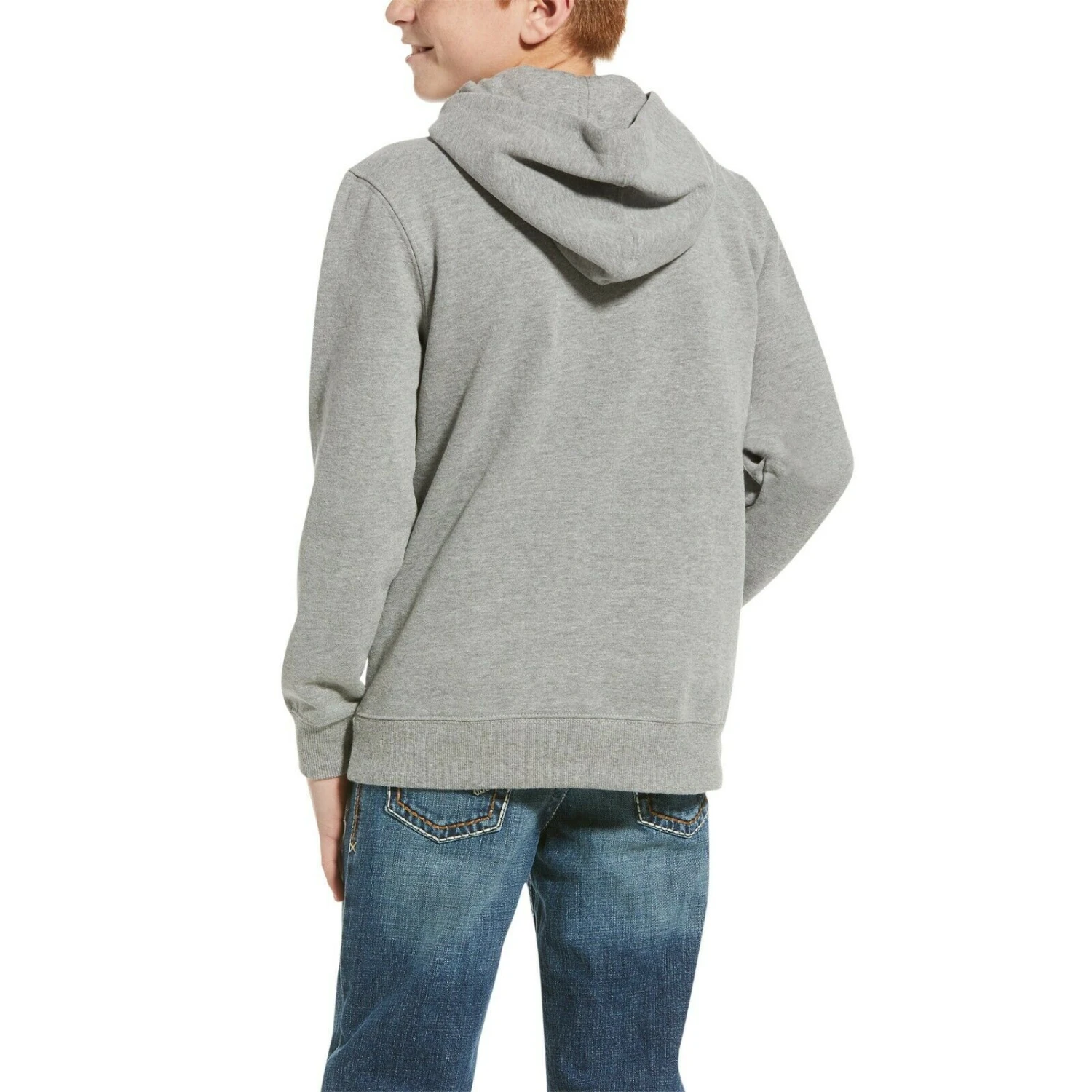 Ariat® Childrens Digi Logo Heather Grey Hoodie 10033564 2 Ariat® Childrens Digi Logo Heather Grey Hoodie 10033564 - Image 2