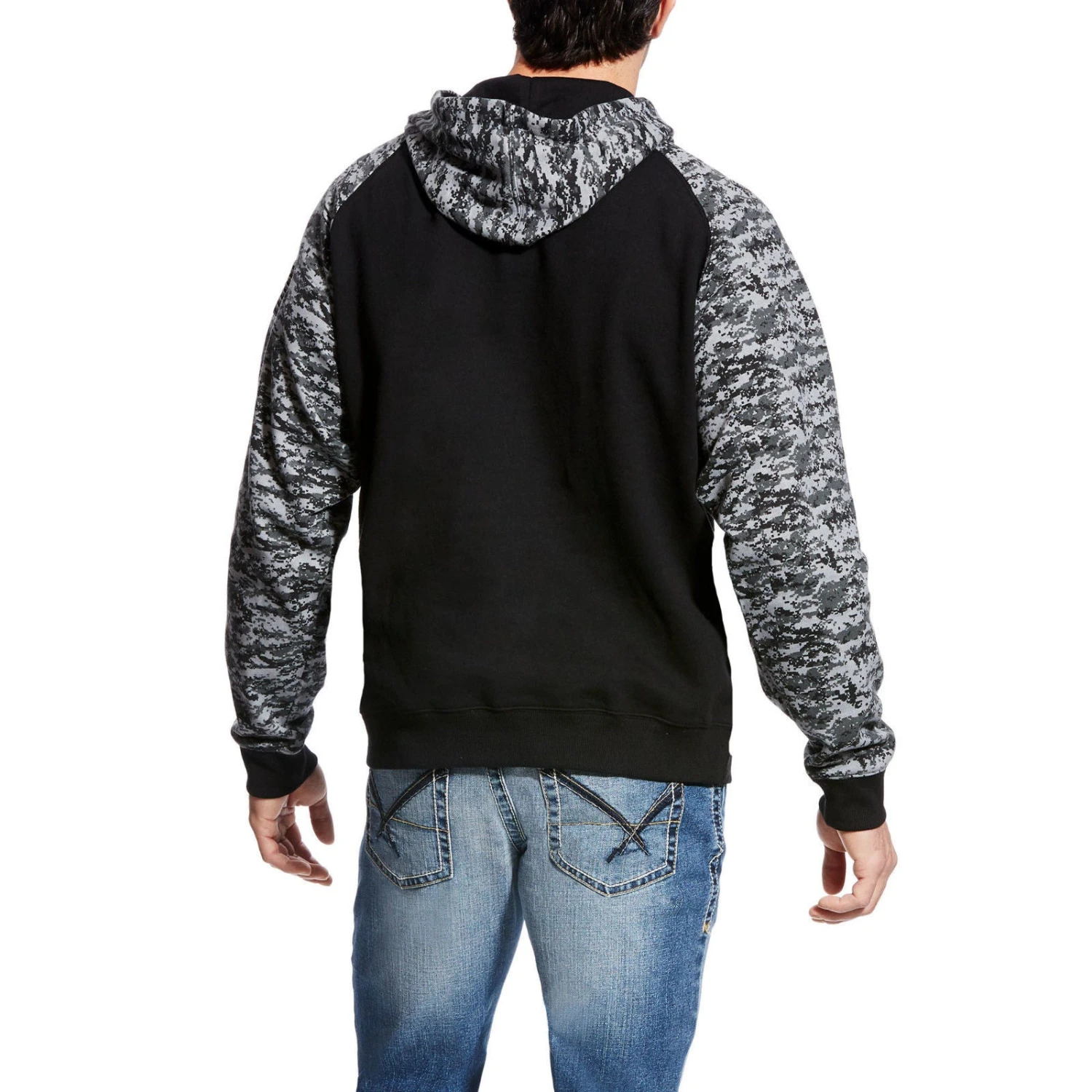 Ariat® Men's Patriot Black Digital Camo Hoodie 10022683 2 Ariat® Men's Patriot Black Digital Camo Hoodie 10022683 - Image 2