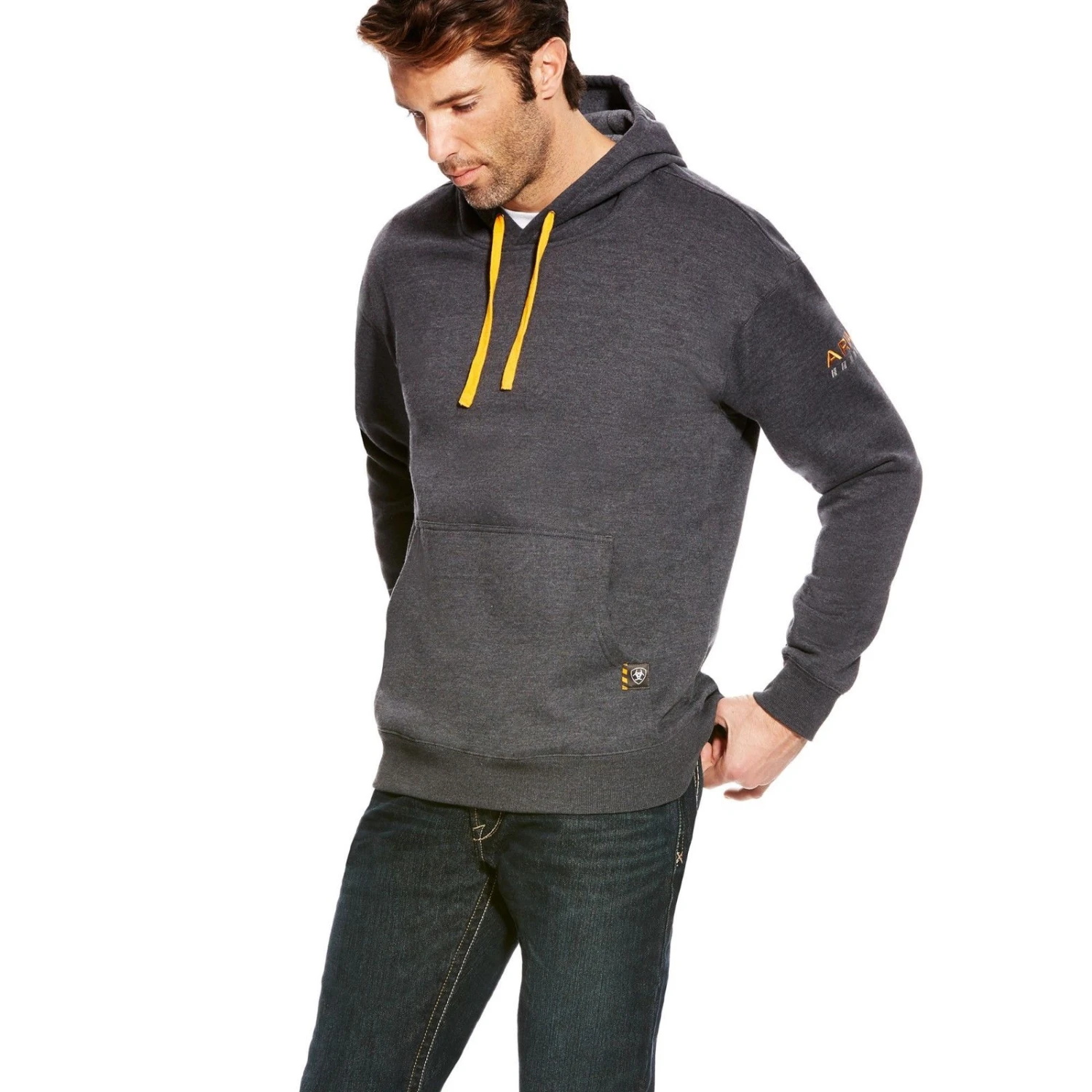 Ariat® Men's Charcoal Grey Rebar Workman Hoodie 10020794 1 Ariat® Men's Charcoal Grey Rebar Workman Hoodie 10020794