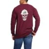 Ariat® Men's FR Roughneck Skull Logo Malbec Red T-Shirt 10026435
