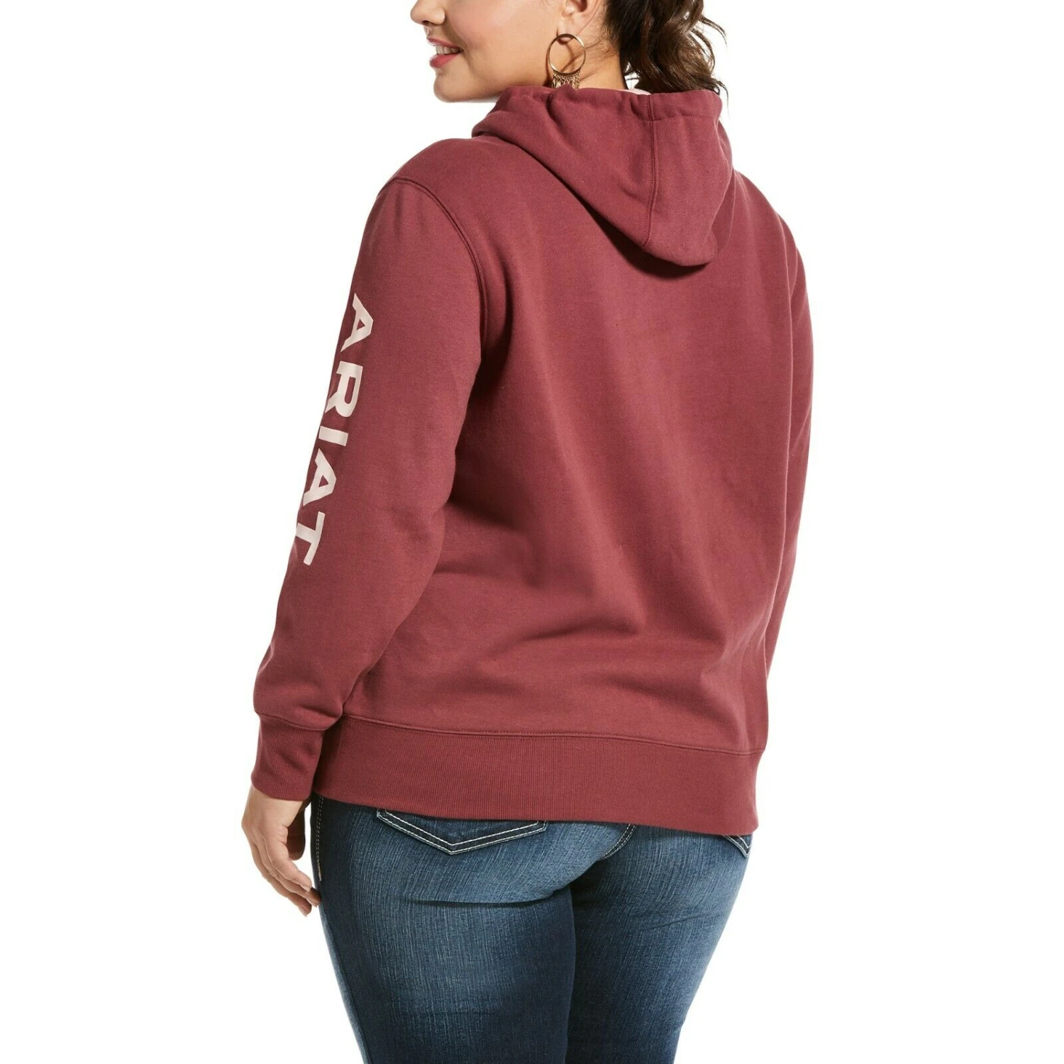 Ariat® Ladies R.E.A.L Arm Logo Fig Galaxy Hoodie 10033546 3 Ariat® Ladies R.E.A.L Arm Logo Fig Galaxy Hoodie 10033546 - Image 3