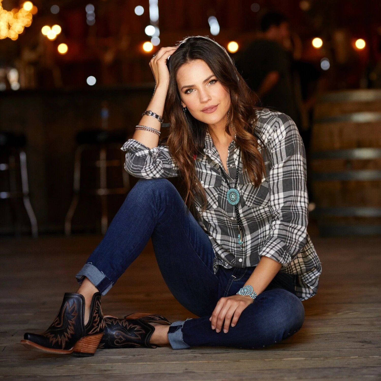 Ariat® Ladies Dixon Brooklyn Black Western Ankle Boots 10029653 7 Ariat® Ladies Dixon Brooklyn Black Western Ankle Boots 10029653 - Image 7