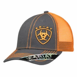 Ariat Youth Unisex Orange Signature Logo Snapback Ball Cap 1514326