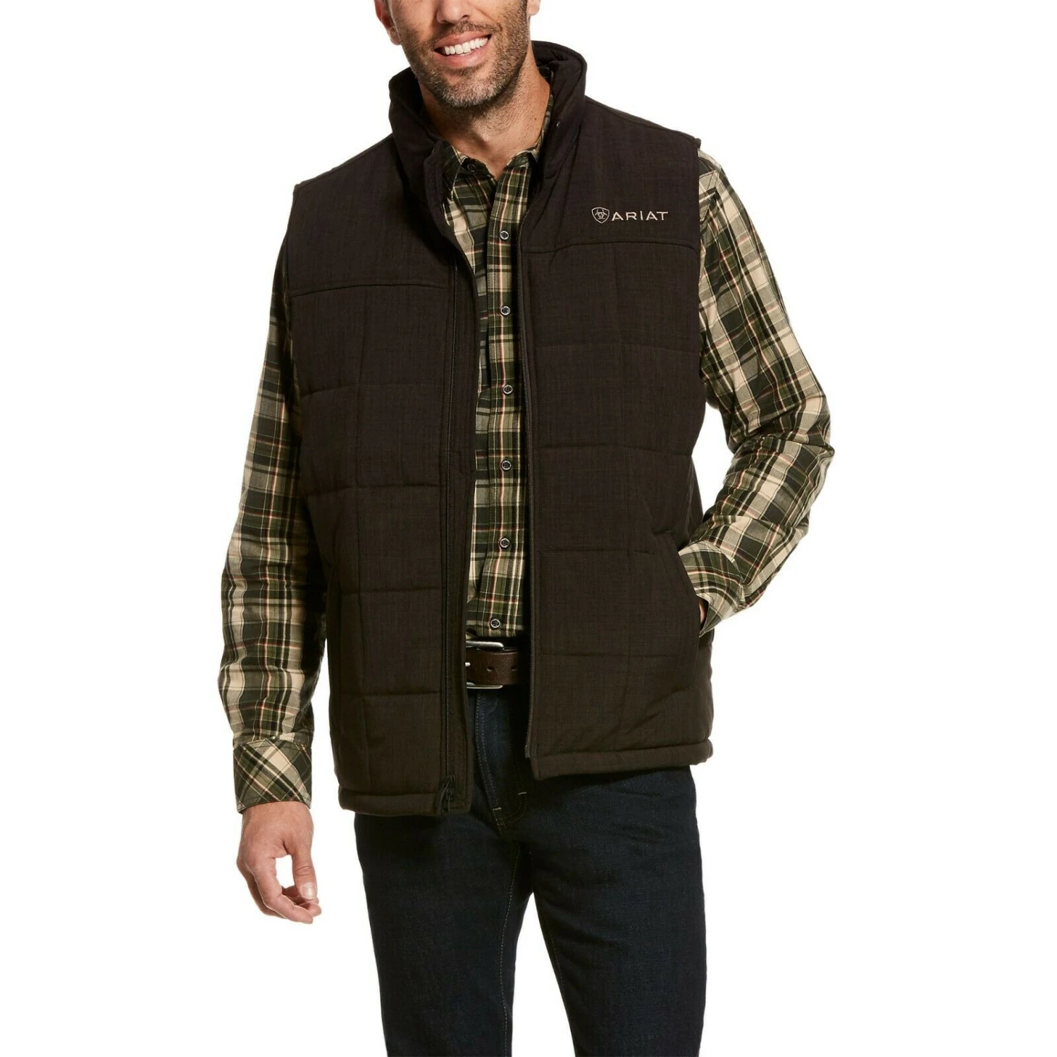 Ariat® Men's Crius Espresso Insulated Concealed Carry Vest 10028380 1 Ariat® Men's Crius Espresso Insulated Concealed Carry Vest 10028380