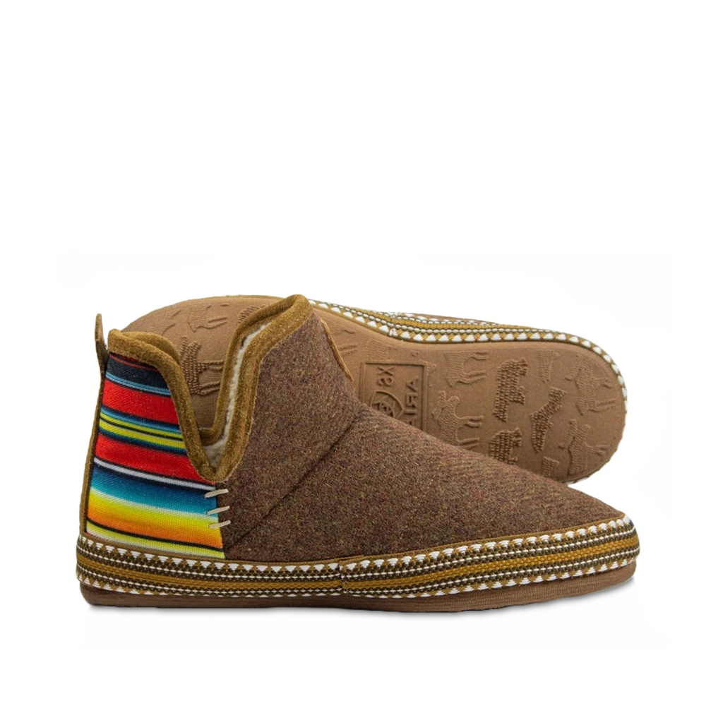 Ariat Ladies Fleece Brown & Serape Stripe Bootie Slipper AR2238-211 1 Ariat Ladies Fleece Brown & Serape Stripe Bootie Slipper AR2238-211