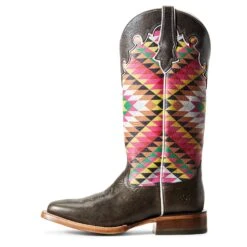 Ariat Ladies Eye Dazzler Aztec & Iron Grey Fonda Boots 10029709 -Ariat Shop F19 WMS WEST Couto 10029709 side