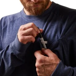 Ariat® Men's Rebar Cotton Strong Navy Heather Graphic T-Shirt 10032968 -Ariat Shop F20 MNS WORK 10032968 detail01