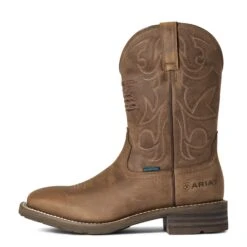 Ariat Men's Hybrid Patriot Waterproof Distressed Brown Boots 10038354 8 Ariat Men's Hybrid Patriot Waterproof Distressed Brown Boots 10038354 -Ariat Shop F21 MNS OUTD 10038354 side