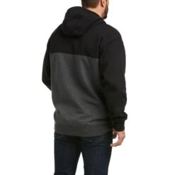 Ariat Men's Lifted Chenille Black Hoodie Sweatshirt 10037349 -Ariat Shop F21 MNS WEST 10037349 back