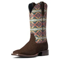 Ariat Men's Pendleton Circuit Dark Coffee Night Dance Boot 10038228 -Ariat Shop F21 MNS WEST 10038228 3 4 front