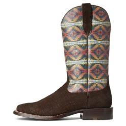 Ariat Men's Pendleton Circuit Dark Coffee Night Dance Boot 10038228 -Ariat Shop F21 MNS WEST 10038228 side