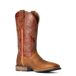 Ariat Men's Everlite Go Getter Brown & Rust Western Boots 10038369 -Ariat Shop F21 MNS WEST 10038369 medial