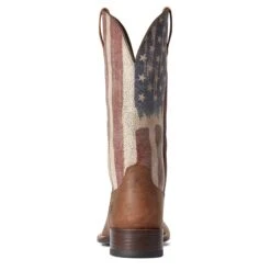 Ariat Men's Patriot Ultra Sorrel Crunch & American Flag Boots 10038396 -Ariat Shop F21 MNS WEST 10038396 heel