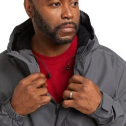 Ariat® Men's Rebar Stormshell Waterproof Grey Jacket 10037697 -Ariat Shop F21 MNS WORK 10037697 detail01