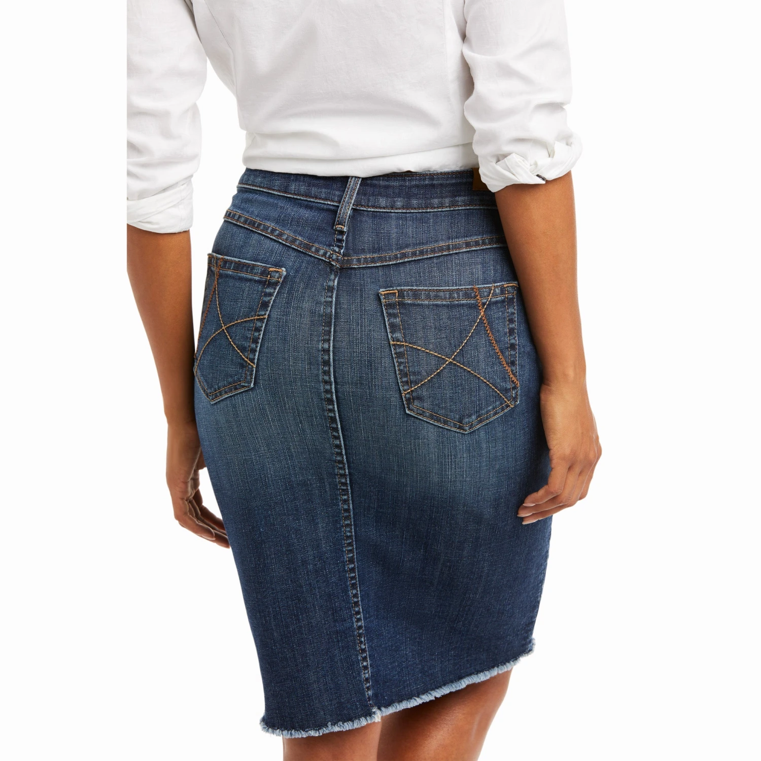 Ariat® Ladies Knee Length Denim Skirt 10036103 4 Ariat® Ladies Knee Length Denim Skirt 10036103 - Image 4