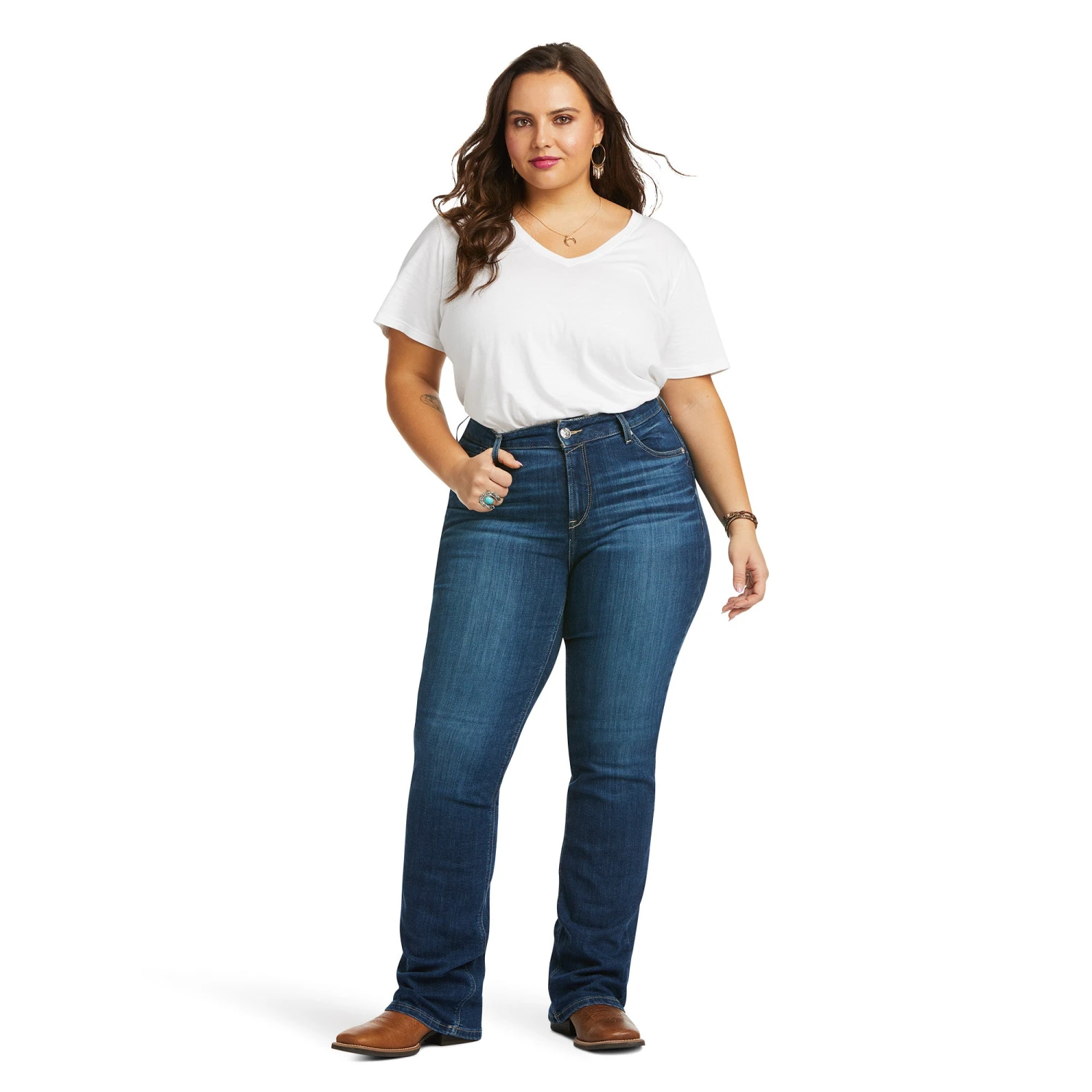 Ariat® R.E.A.L.™ Perfect Rise Abby Straight Leg Jeans 10036814 3 Ariat® R.E.A.L.™ Perfect Rise Abby Straight Leg Jeans 10036814 - Image 3