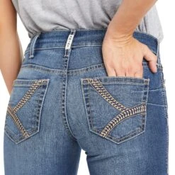Ariat® Ladies Catalina REAL Perfect Rise Straight Leg Jeans 10037952 7 Ariat® Ladies Catalina REAL Perfect Rise Straight Leg Jeans 10037952 -Ariat Shop F21 WMS WEST 10037952 detail04