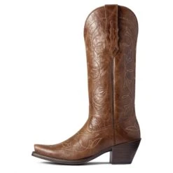 Ariat Ladies Heritage D Toe StretchFit Dark Tan Western Boots 10038313 -Ariat Shop F21 WMS WEST 10038313 side