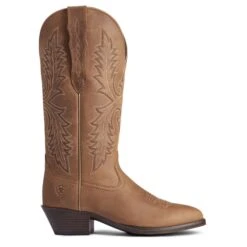 Ariat Ladies Heritage Tan Bomber Elastic Wide Calf Boots 10038337 9 Ariat Ladies Heritage Tan Bomber Elastic Wide Calf Boots 10038337 -Ariat Shop F21 WMS WEST 10038337 side