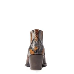 Ariat® Ladies Dixon R Toe Snake Print Brown Western Booties 10038548 -Ariat Shop F21 WMS WEST 10038548 heel