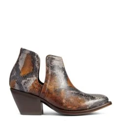 Ariat® Ladies Dixon R Toe Snake Print Brown Western Booties 10038548 -Ariat Shop F21 WMS WEST 10038548 side1