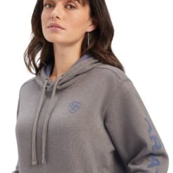 Ariat® Ladies R.E.A.L.™ Arm Logo Heather Charcoal Hoodie 10038908 -Ariat Shop F21 WMS WEST 10038908 detail01