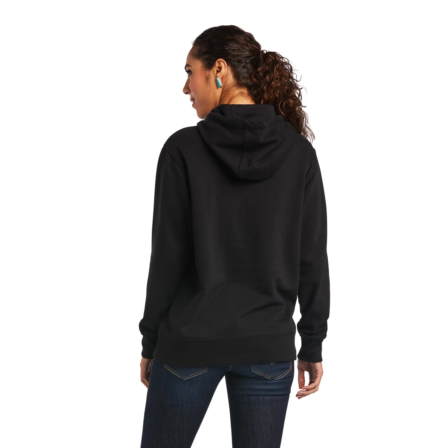 Ariat® Ladies Mexico Logo Black Hoodie 10038930 2 Ariat® Ladies Mexico Logo Black Hoodie 10038930 - Image 2