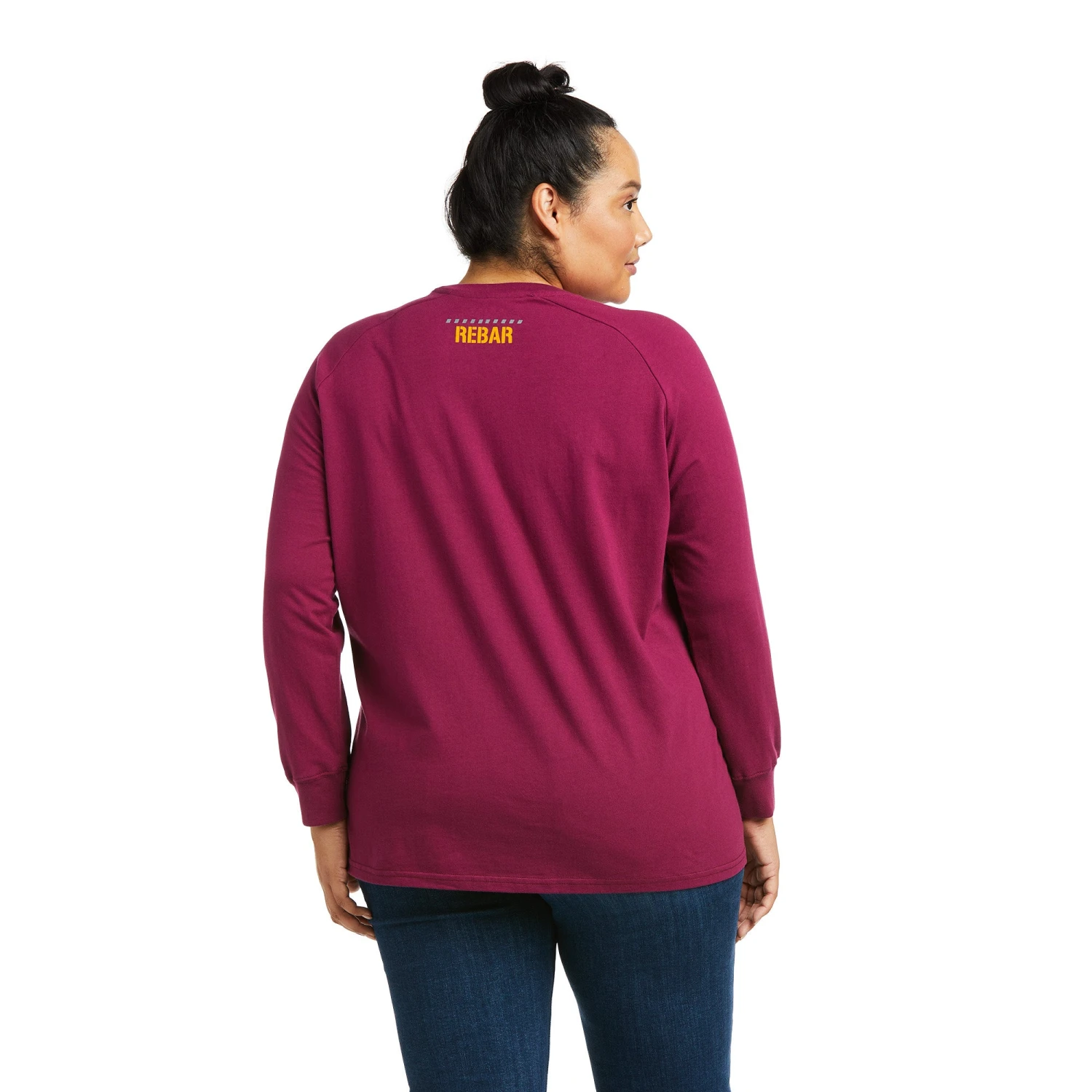 Ariat® Women's Rebar CottonStrong™ Purple Long Sleeve T-Shirt 10037435 4 Ariat® Women's Rebar CottonStrong™ Purple Long Sleeve T-Shirt 10037435 - Image 4