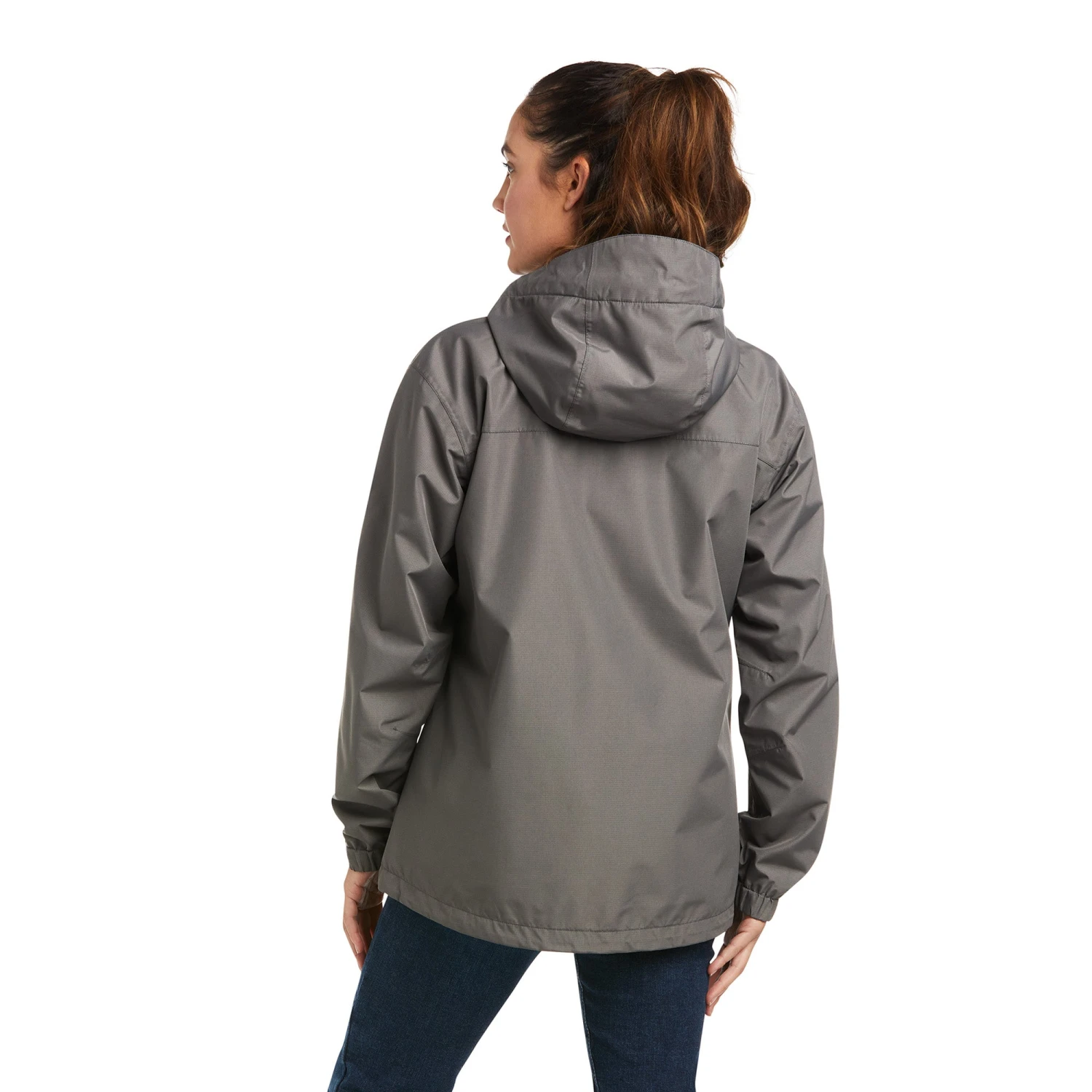 Ariat® Ladies Rebar Stormshell Logo Waterproof Grey Jacket 10037843 2 Ariat® Ladies Rebar Stormshell Logo Waterproof Grey Jacket 10037843 - Image 2