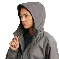 Ariat® Ladies Rebar Stormshell Logo Waterproof Grey Jacket 10037843 7 Ariat® Ladies Rebar Stormshell Logo Waterproof Grey Jacket 10037843 -Ariat Shop F21 WMS WORK 10037843 detail03