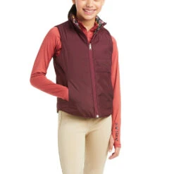 Ariat Girls Emma Reversible Navy Floral Horse Insulated Vest 10037631 -Ariat Shop F21 YTH ENGL 10037631 detail02