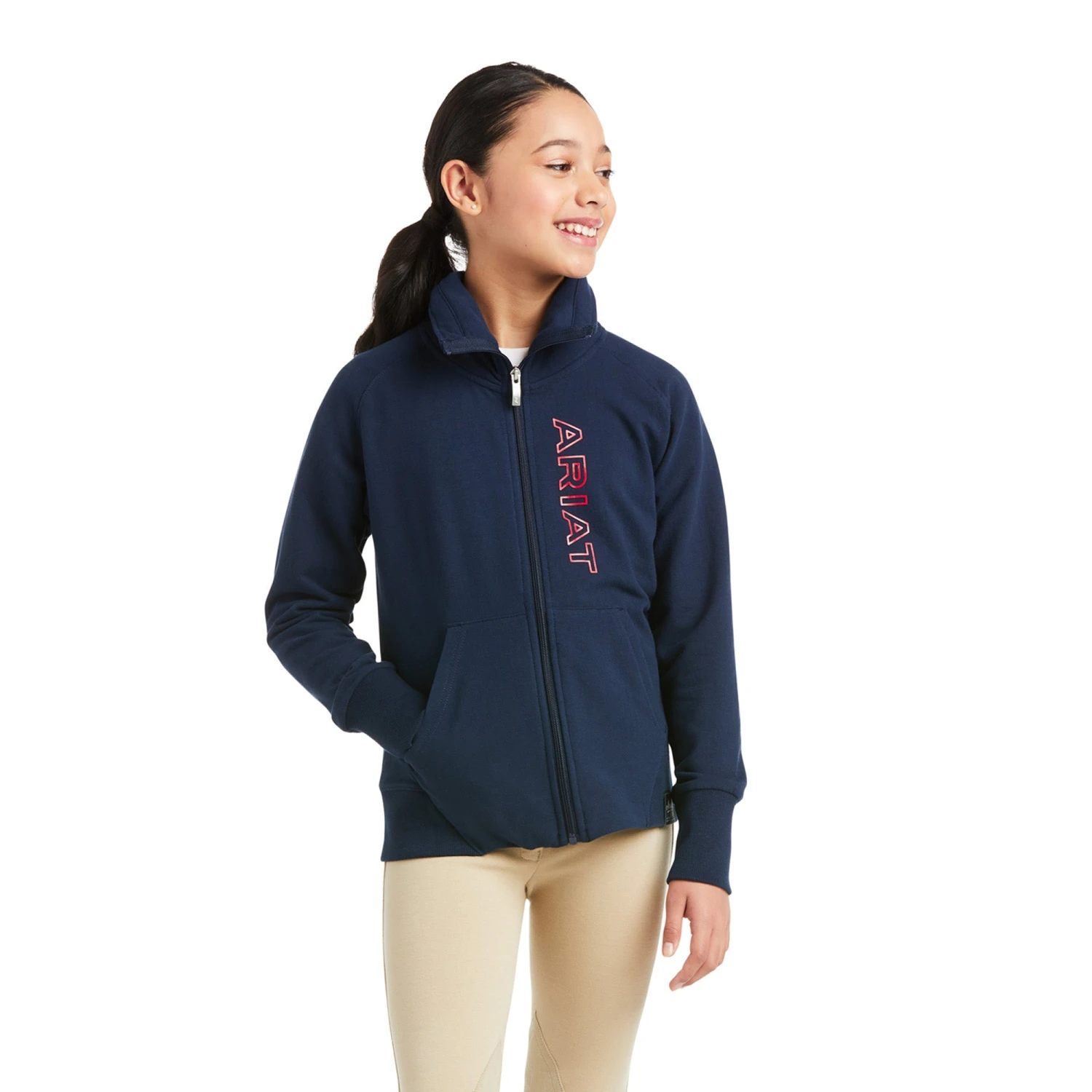 Ariat® Children's Team Logo Navy Sweatshirt 10037723 1 Ariat® Children's Team Logo Navy Sweatshirt 10037723
