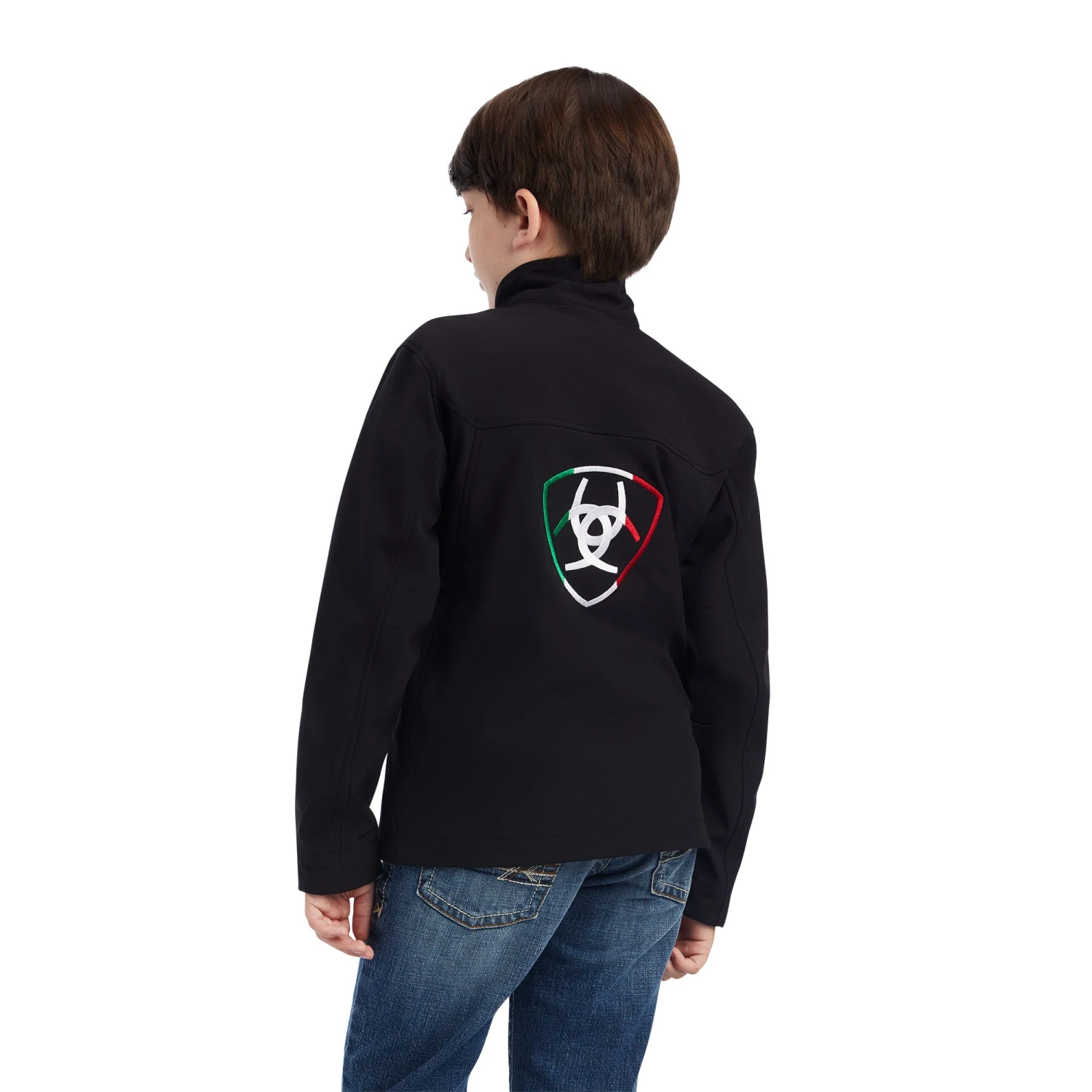 Ariat® Youth Boy's New Team Mexican Black Softshell Jacket 10043053 2 Ariat® Youth Boy's New Team Mexican Black Softshell Jacket 10043053 - Image 2