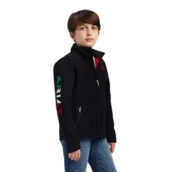 AriatĀ® Youth Boy's New Team Mexican Black Softshell Jacket 10043053