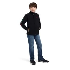 Ariat® Youth Boy's New Team Mexican Black Softshell Jacket 10043053 7 Ariat® Youth Boy's New Team Mexican Black Softshell Jacket 10043053 -Ariat Shop F21 YTH ENGL 10043053 full