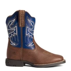 Ariat Children's Boy's Sorting Pen Chocolate An Navy Boots 10038334 8 Ariat Children's Boy's Sorting Pen Chocolate An Navy Boots 10038334 -Ariat Shop F21 YTH WEST 10038334 side