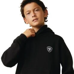 Ariat® Boy's Americana Block Black Hoodie 10041154 -Ariat Shop F22 BYS WEST 10041154 detail01