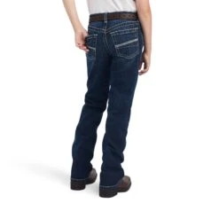 AriatĀ® Youth Boy's B4 Relaxed Hugo Denali Wash Bootcut Jeans 10042201