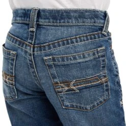 Ariat® Youth Boy's B5 Slim Bracken Nelson Straight Leg Jeans 10042202 9 Ariat® Youth Boy's B5 Slim Bracken Nelson Straight Leg Jeans 10042202 -Ariat Shop F22 BYS WEST 10042202 detail02
