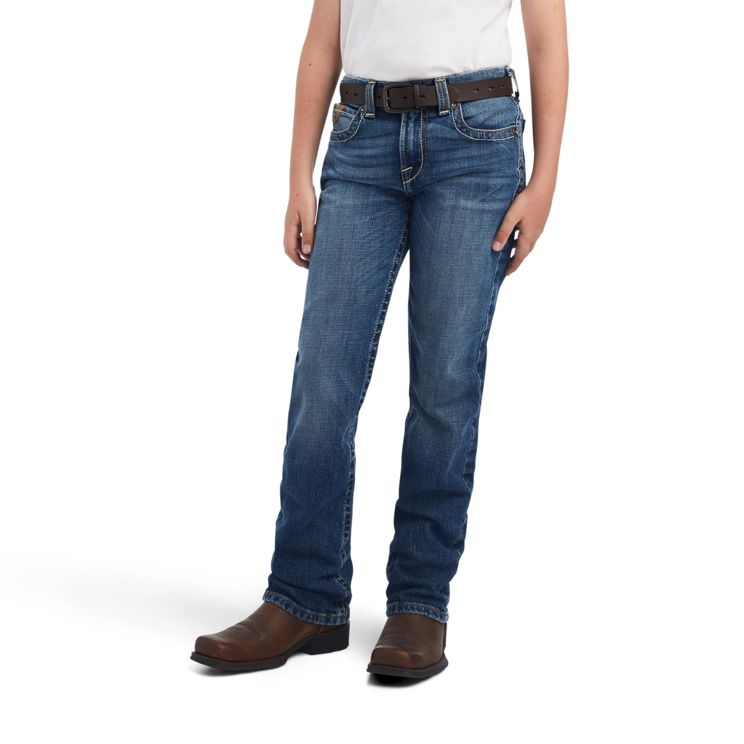 Ariat® Youth Boy's B5 Slim Bracken Nelson Straight Leg Jeans 10042202 2 Ariat® Youth Boy's B5 Slim Bracken Nelson Straight Leg Jeans 10042202 - Image 2