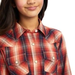 Ariat® Youth Girl's R.E.A.L™ Citrus Grove Plaid Snap Shirt 10041653 -Ariat Shop F22 GLS WEST 10041653 detail01
