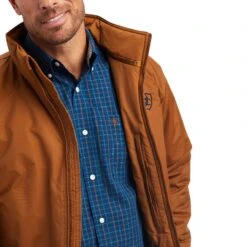 Ariat® Men's Chestnut Team Logo Insulated Concealed Carry Jacket 10041545 -Ariat Shop F22 MNS WEST 10041545 detail02