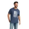 Ariat® Men's Faded American Flag Navy T-Shirt 10042656