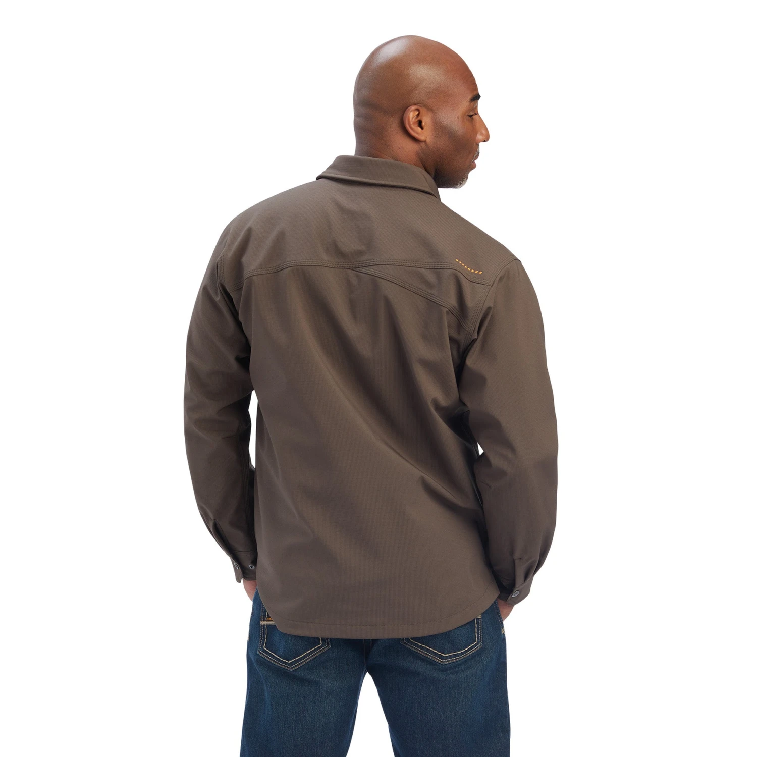 Ariat® Men's Rebar DuraStretch Utility Wren Brown Shirt Jacket 10041696 2 Ariat® Men's Rebar DuraStretch Utility Wren Brown Shirt Jacket 10041696 - Image 2
