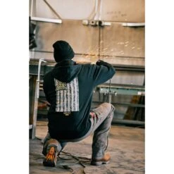 Ariat Men's Rebar Flag Graphic Black Full Zip Hoodie 10041497 -Ariat Shop F22 MNS Work Idaho LaCunha Shot 17 8163 RTL321321