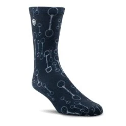 Ariat® Ladies Novelty Navy Raining Bits Crew Socks 10041366 -Ariat Shop F22 UNI ENGL 10041366 detail01