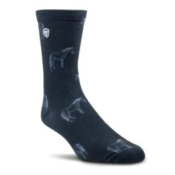 Ariat® Ladies Novelty Navy Raining Bits Crew Socks 10041366 -Ariat Shop F22 UNI ENGL 10041366 detail02