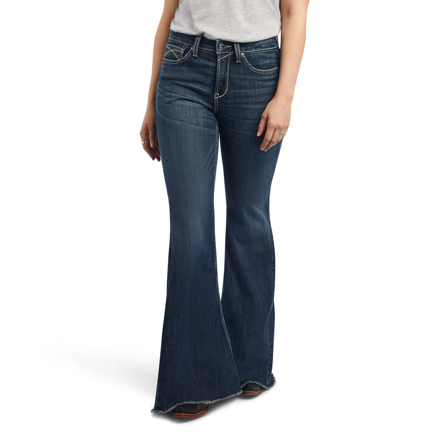 Ariat® Ladies R.E.A.L™ High Rise Zinnia Extreme Flare Jeans 10041113 2 Ariat® Ladies R.E.A.L™ High Rise Zinnia Extreme Flare Jeans 10041113 - Image 2